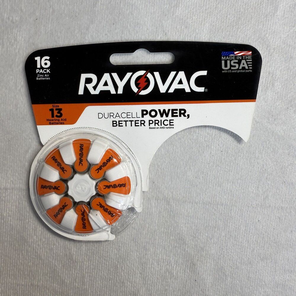 RAYOVAC (8-Pack) Sz‎ 10 Made in USA (8) Hearing Aid Batteries NEW